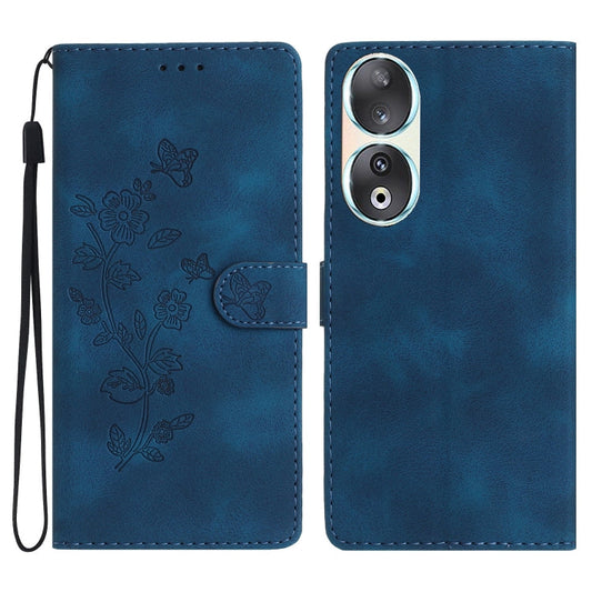 Flower Butterfly Embossing Pattern Leather Phone Case, Series 1