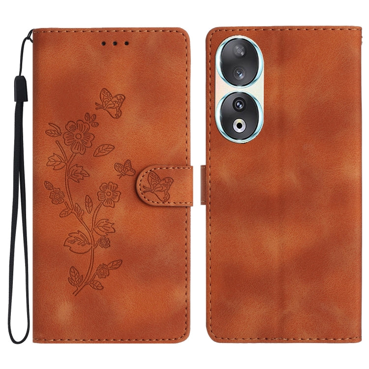 Flower Butterfly Embossing Pattern Leather Phone Case, Series 1