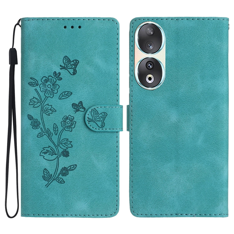 Flower Butterfly Embossing Pattern Leather Phone Case, Series 1