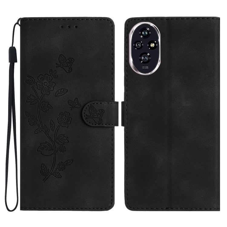 Flower Butterfly Embossing Pattern Leather Phone Case, Series 2