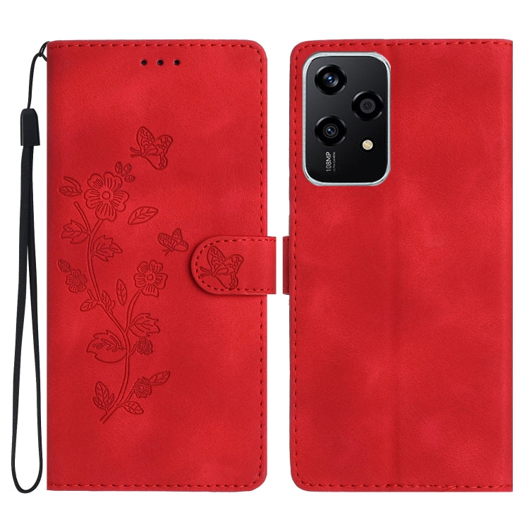 Flower Butterfly Embossing Pattern Leather Phone Case, Series 1