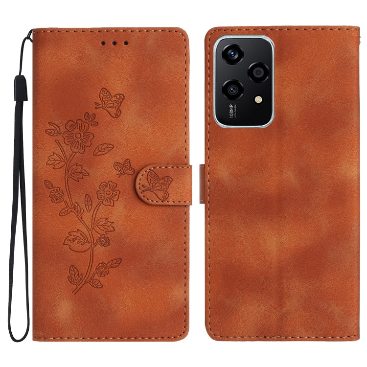 Flower Butterfly Embossing Pattern Leather Phone Case, Series 1