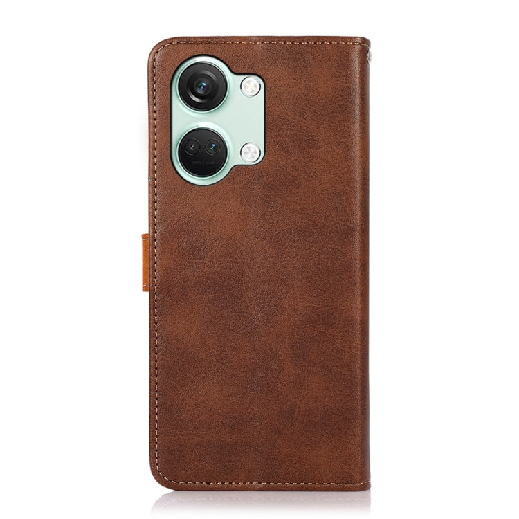 KHAZNEH Dual-color Cowhide Texture Flip Leather Phone Case My Store