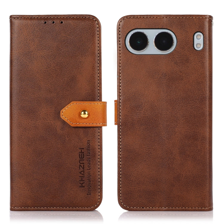 KHAZNEH Dual-color Cowhide Texture Flip Leather Phone Case My Store