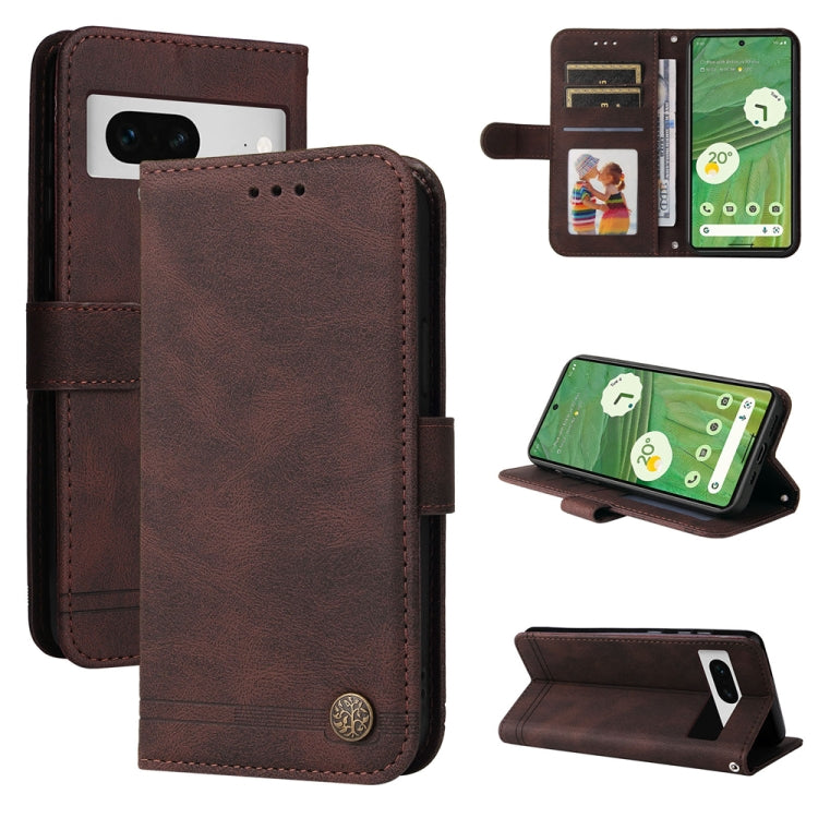 Skin Feel Life Tree Metal Button Leather Phone Case, Series 2 My Store