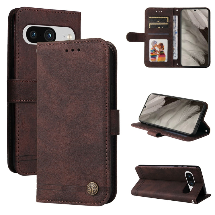 Skin Feel Life Tree Metal Button Leather Phone Case, Series 1 My Store