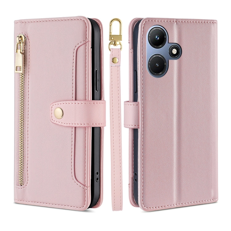 Sheep Texture Cross-body Zipper Wallet Leather Phone Case, Series 1 My Store