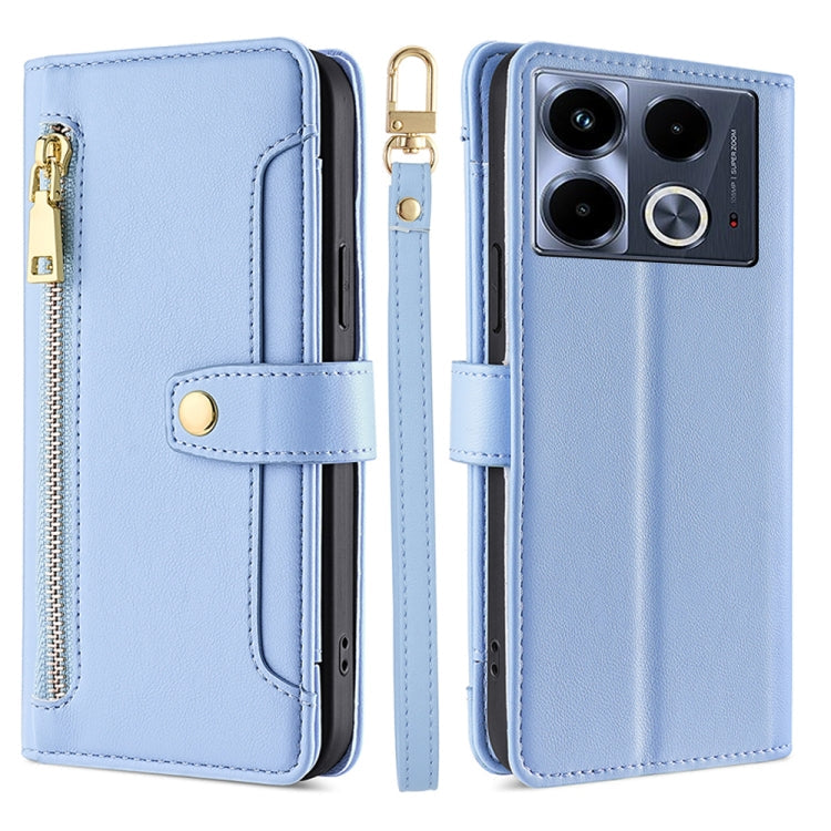 Sheep Texture Cross-body Zipper Wallet Leather Phone Case, Series 1 My Store