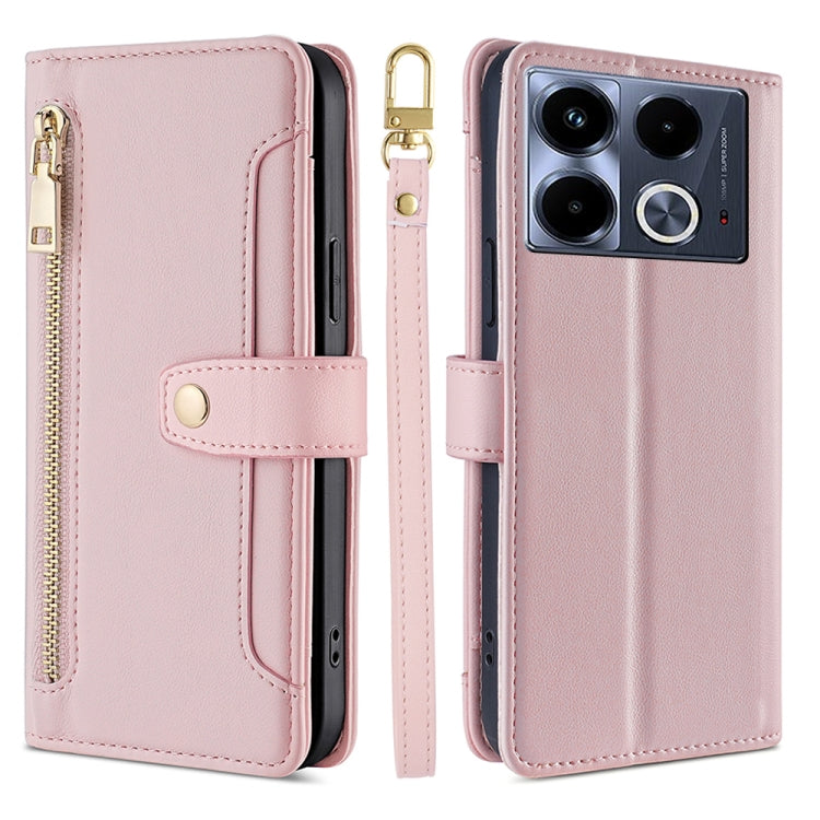 Sheep Texture Cross-body Zipper Wallet Leather Phone Case, Series 1 My Store