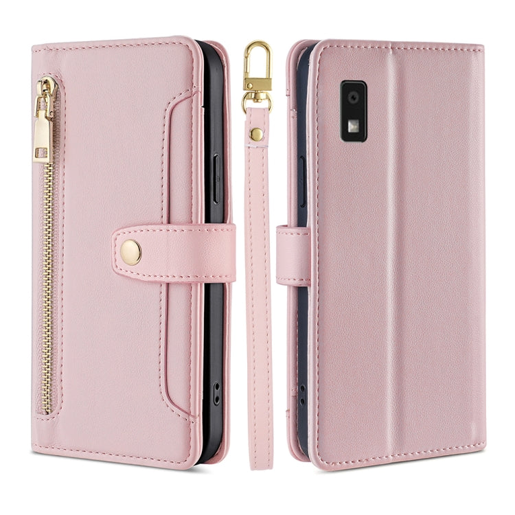 Lite Sheep Texture Cross-body Zipper Wallet Leather Phone Case My Store