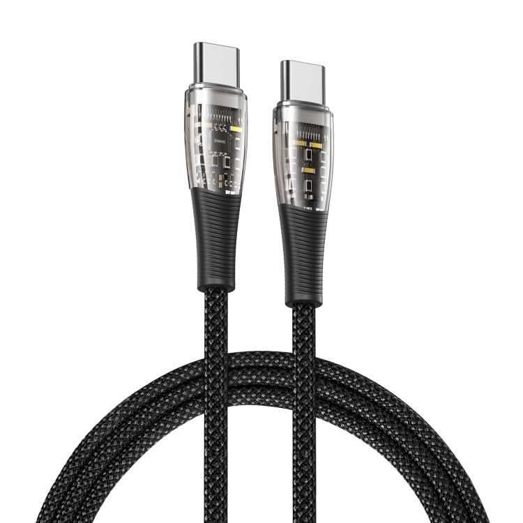 DUZZONA  A6 65W USB-C/Type-C to USB-C/Type-C Transparent Fast Charging Data Cable, Length: 1m My Store