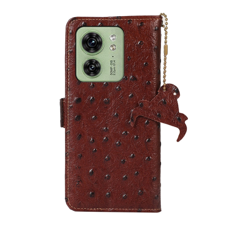 Ostrich Pattern Genuine Leather RFID Phone Case My Store