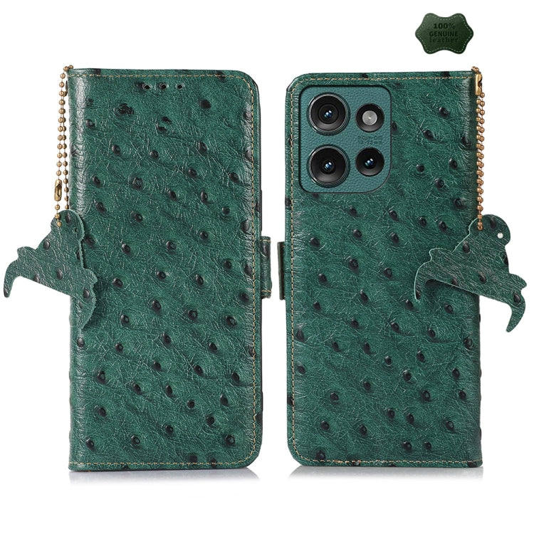 Ostrich Pattern Genuine Leather RFID Phone Case My Store