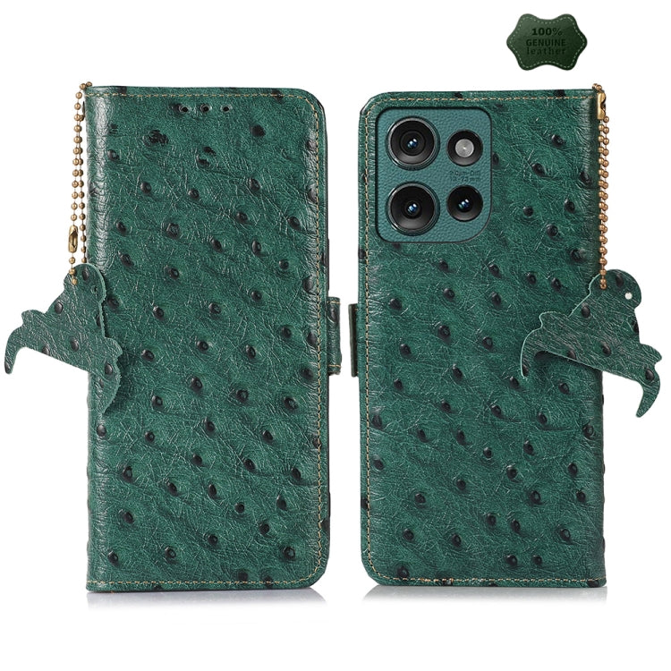 Ostrich Pattern Genuine Leather RFID Phone Case My Store