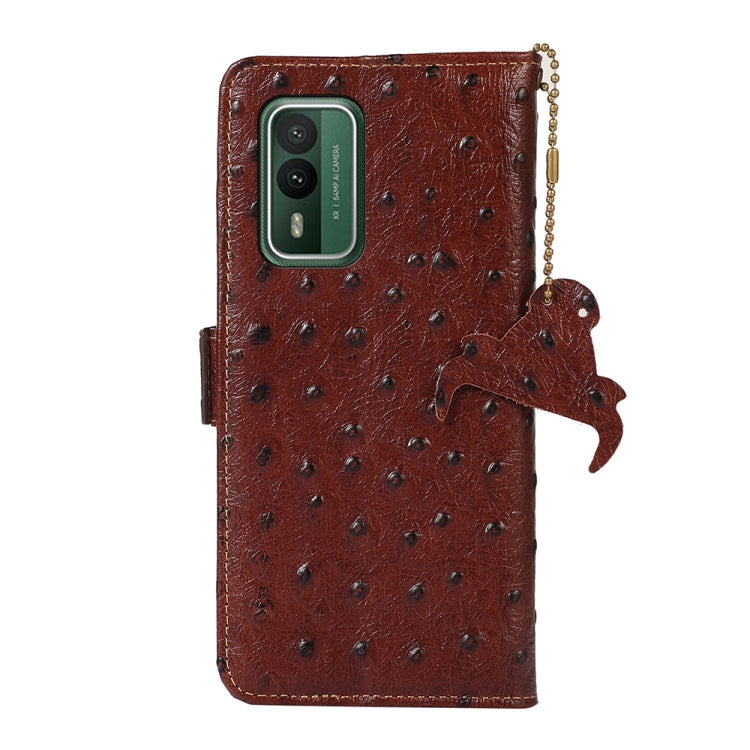 Ostrich Pattern Genuine Leather RFID Phone Case My Store