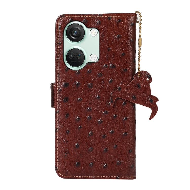 Ostrich Pattern Genuine Leather RFID Phone Case My Store