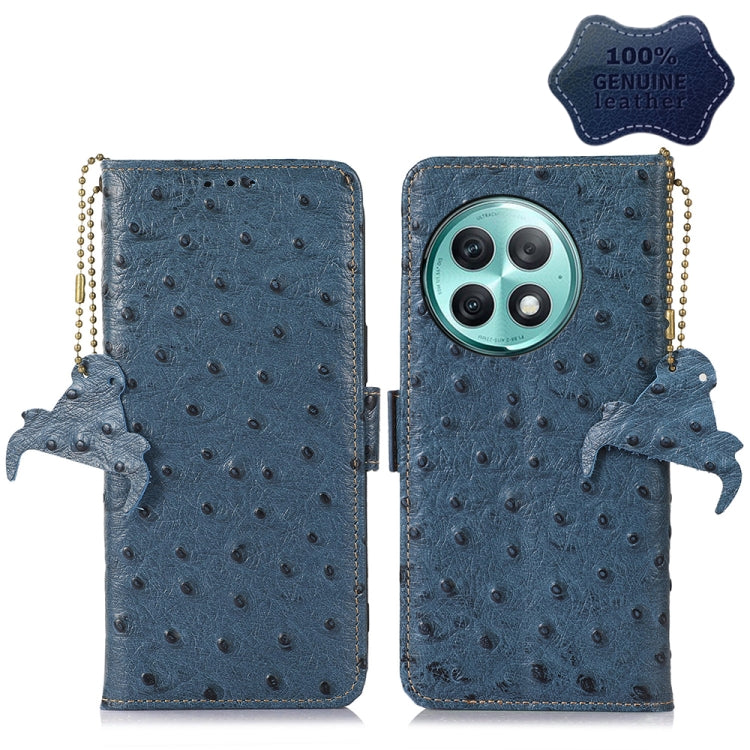 Ostrich Pattern Genuine Leather RFID Phone Case My Store