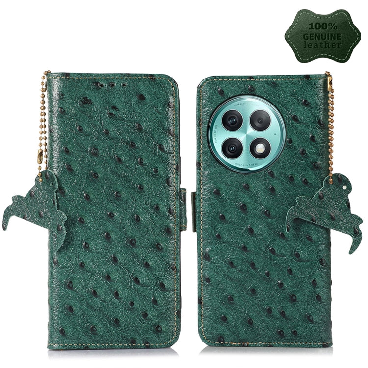 Ostrich Pattern Genuine Leather RFID Phone Case My Store