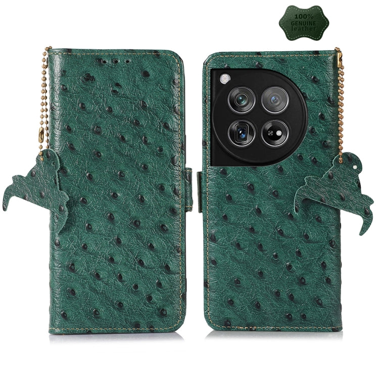 Ostrich Pattern Genuine Leather RFID Phone Case My Store