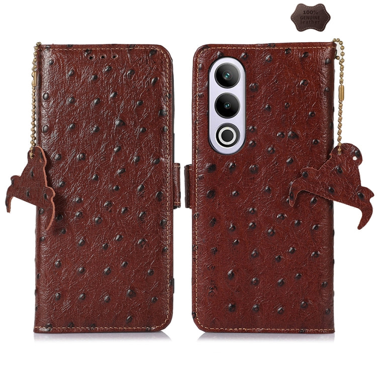 Ostrich Pattern Genuine Leather RFID Phone Case My Store