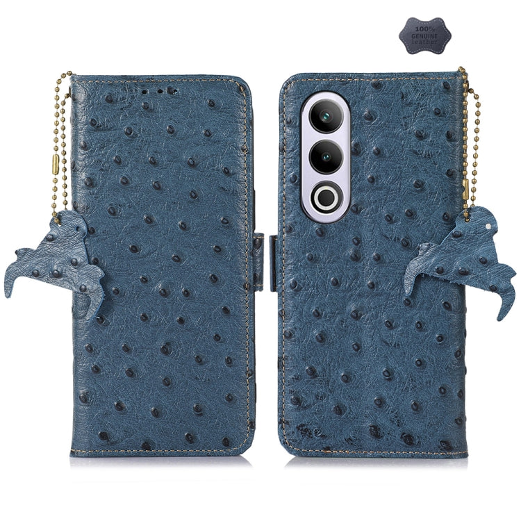 Ostrich Pattern Genuine Leather RFID Phone Case My Store