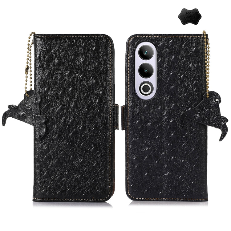 Ostrich Pattern Genuine Leather RFID Phone Case My Store