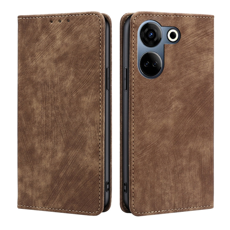 RFID Anti-theft Brush Magnetic Leather Phone Case, Series 1