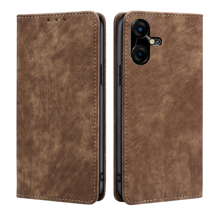 RFID Anti-theft Brush Magnetic Leather Phone Case, Series 1