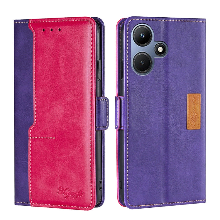 Contrast Color Side Buckle Leather Phone Case, Series 2 My Store