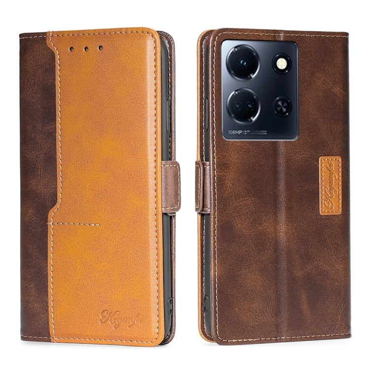 Contrast Color Side Buckle Leather Phone Case, Series 1 My Store