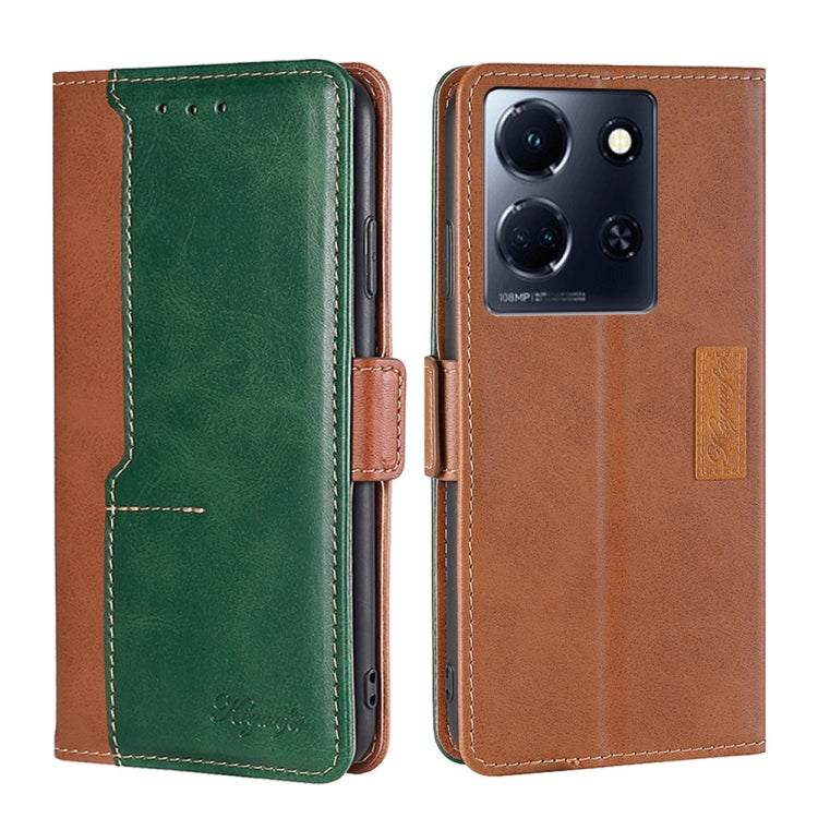 Contrast Color Side Buckle Leather Phone Case, Series 1 My Store