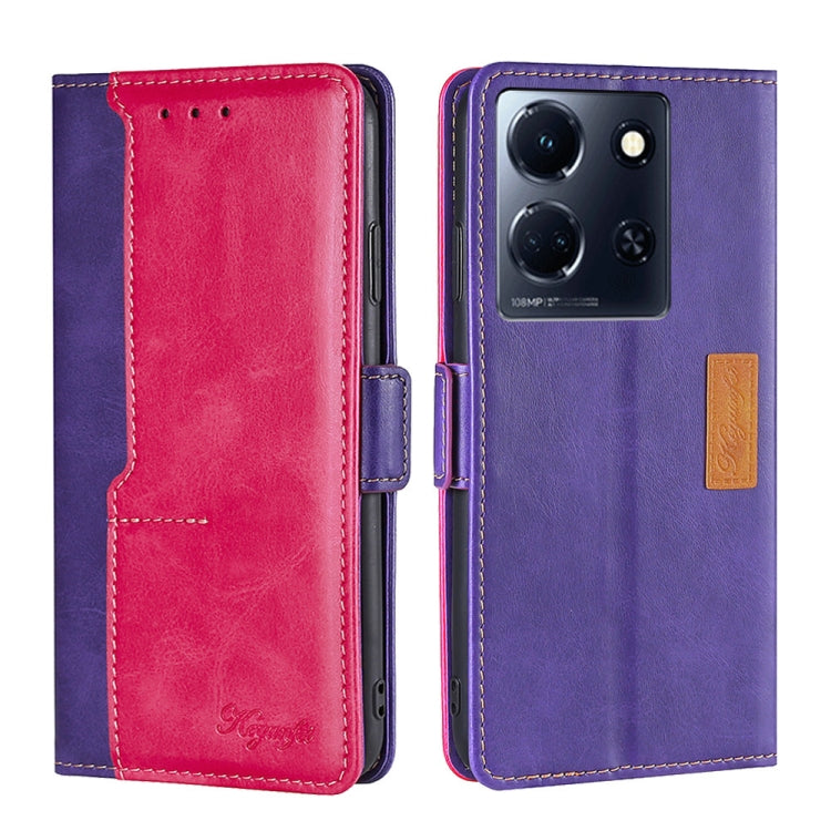 Contrast Color Side Buckle Leather Phone Case, Series 1 My Store