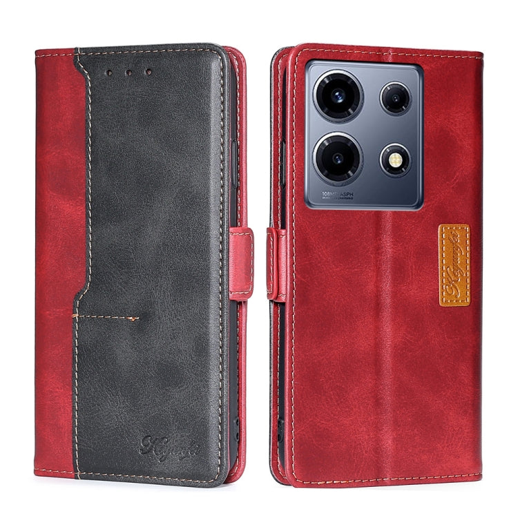 Contrast Color Side Buckle Leather Phone Case, Series 1 My Store