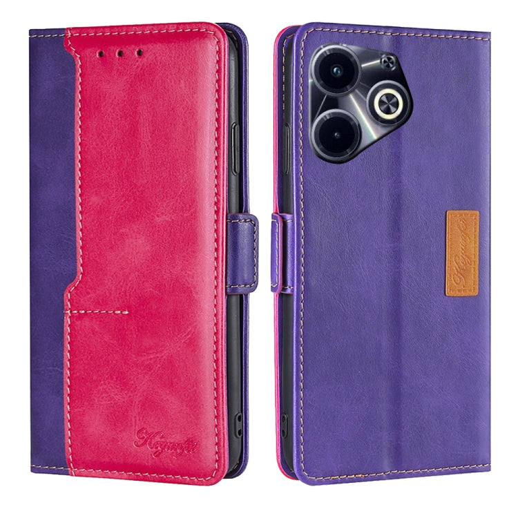 Contrast Color Side Buckle Leather Phone Case, Series 2 My Store