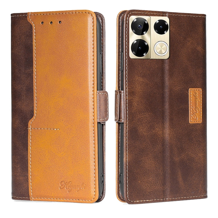 Contrast Color Side Buckle Leather Phone Case, Series 2 My Store