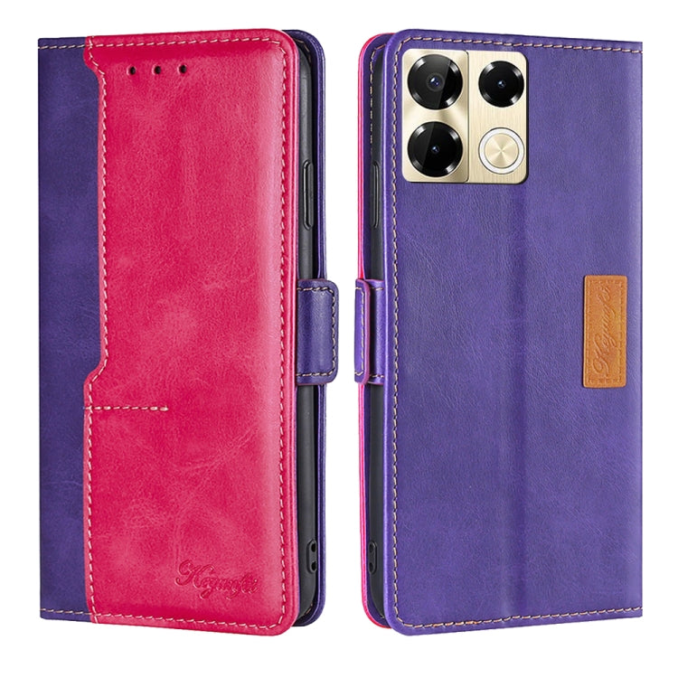 Contrast Color Side Buckle Leather Phone Case, Series 2 My Store