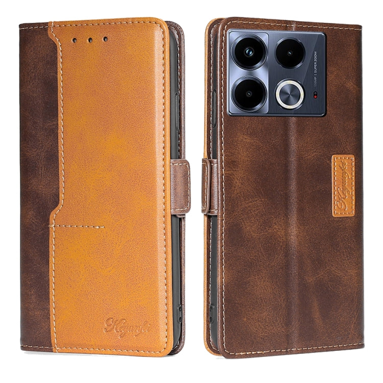 Contrast Color Side Buckle Leather Phone Case, Series 1 My Store