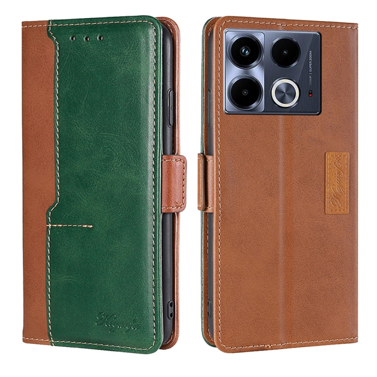 Contrast Color Side Buckle Leather Phone Case, Series 1 My Store