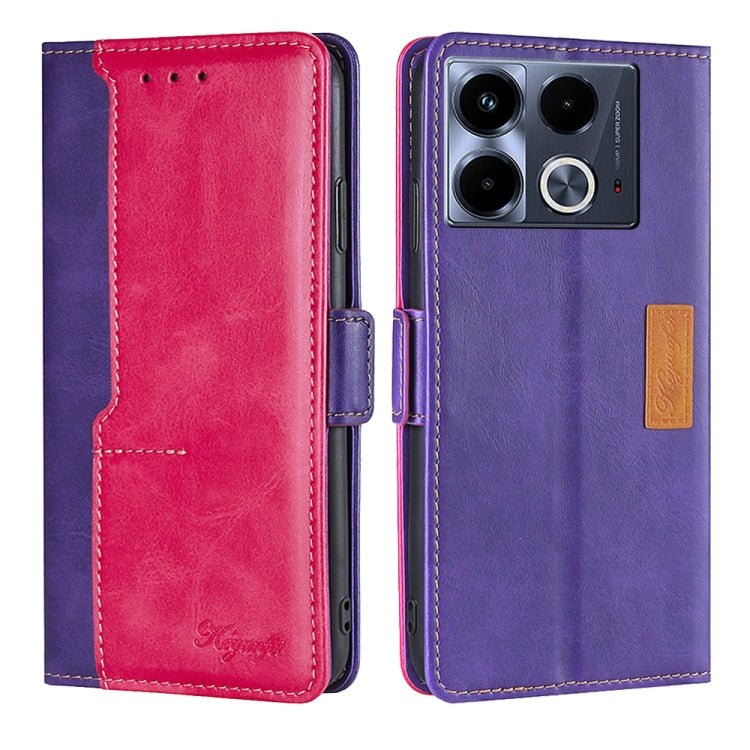 Contrast Color Side Buckle Leather Phone Case, Series 1 My Store