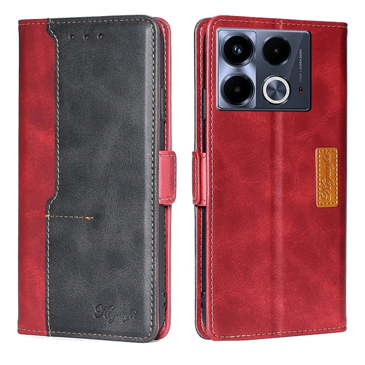 Contrast Color Side Buckle Leather Phone Case, Series 1 My Store