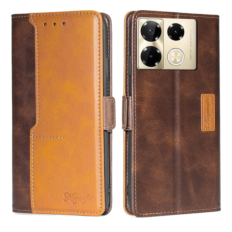 Contrast Color Side Buckle Leather Phone Case, Series 1 My Store