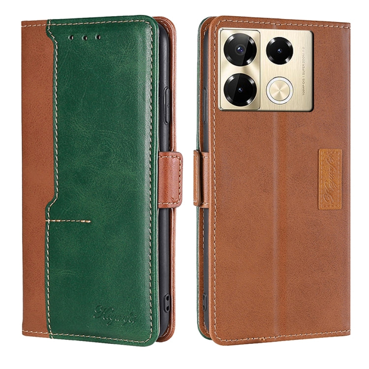 Contrast Color Side Buckle Leather Phone Case, Series 1 My Store