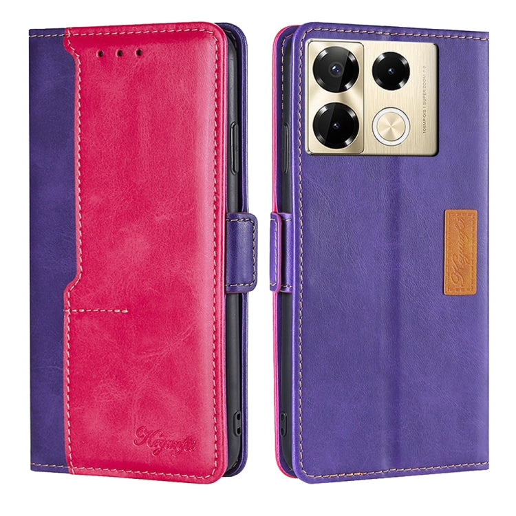 Contrast Color Side Buckle Leather Phone Case, Series 1 My Store