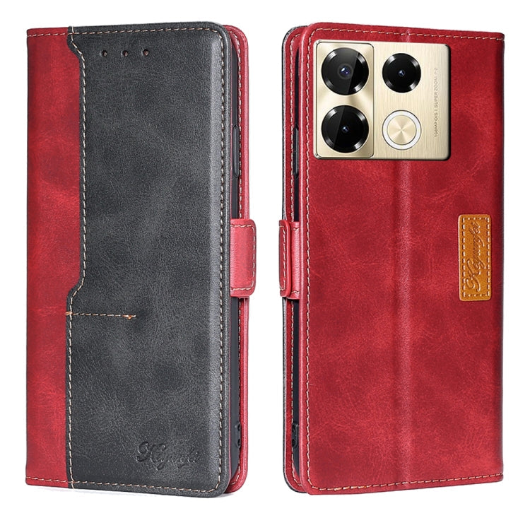 Contrast Color Side Buckle Leather Phone Case, Series 1 My Store