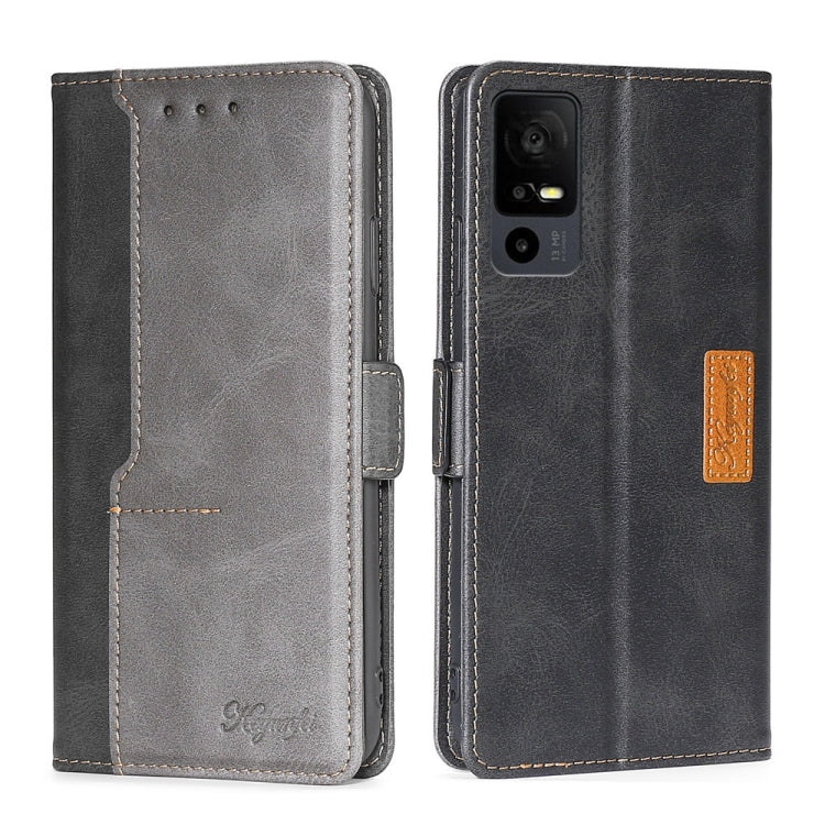 Contrast Color Side Buckle Leather Phone Case My Store