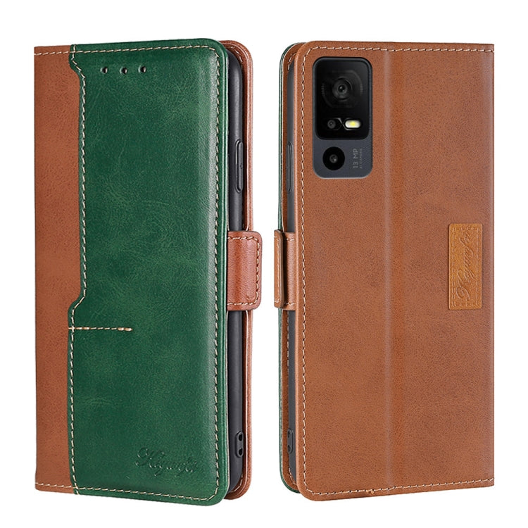 Contrast Color Side Buckle Leather Phone Case My Store