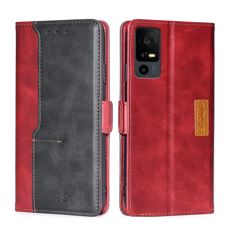 Contrast Color Side Buckle Leather Phone Case My Store