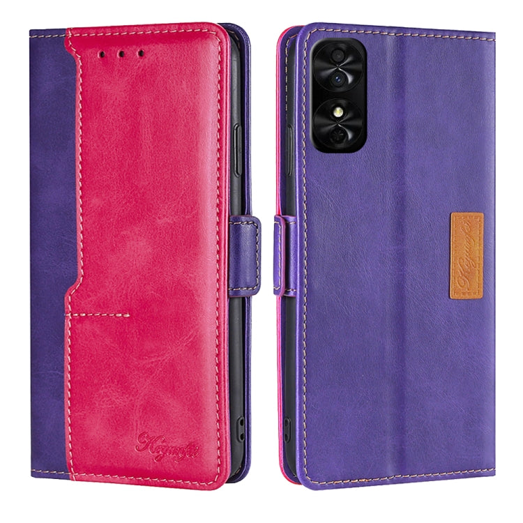 Contrast Color Side Buckle Leather Phone Case My Store