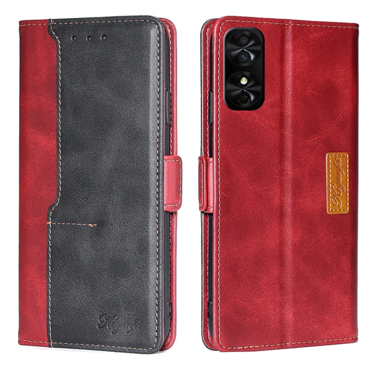 Contrast Color Side Buckle Leather Phone Case My Store