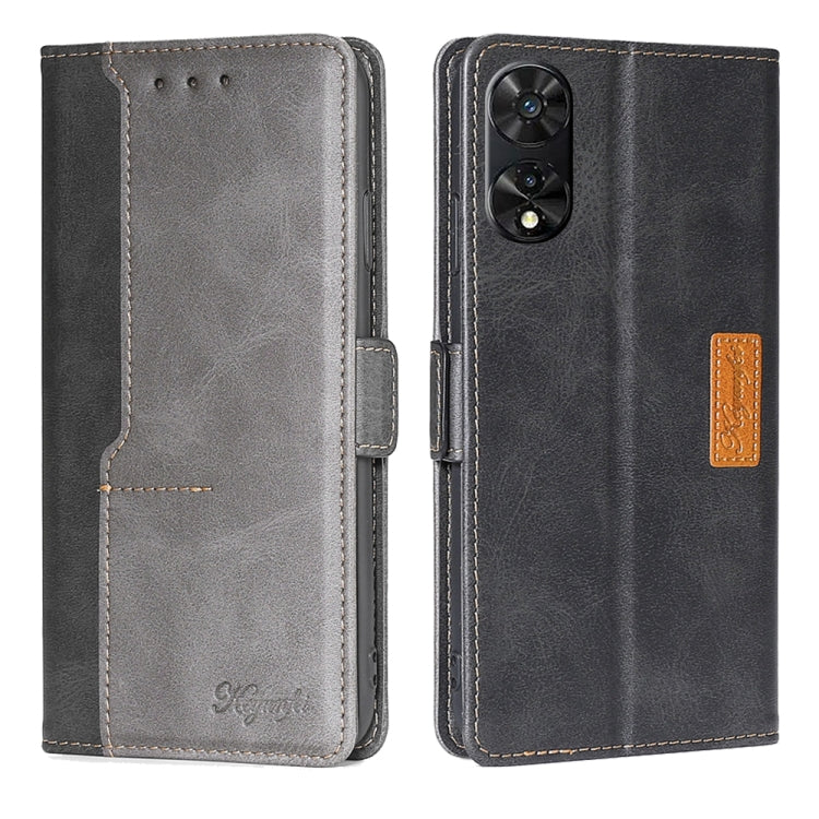 Contrast Color Side Buckle Leather Phone Case My Store